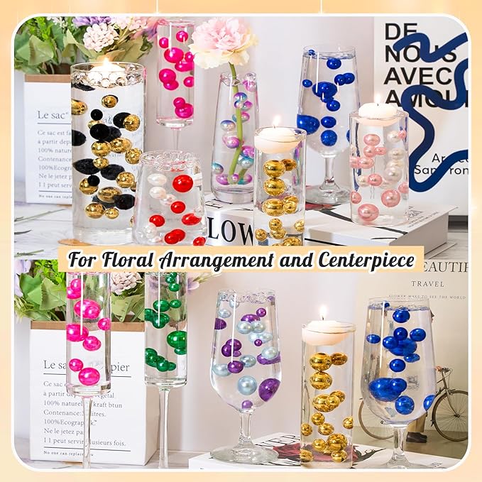 300Pcs Pearl Vase Filler, Rosepink No Hole Faux Pearl Beads - Image 6