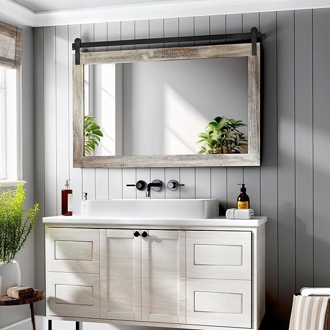 COGOOD Farmhouse Barn Door Mirror by COGOOD