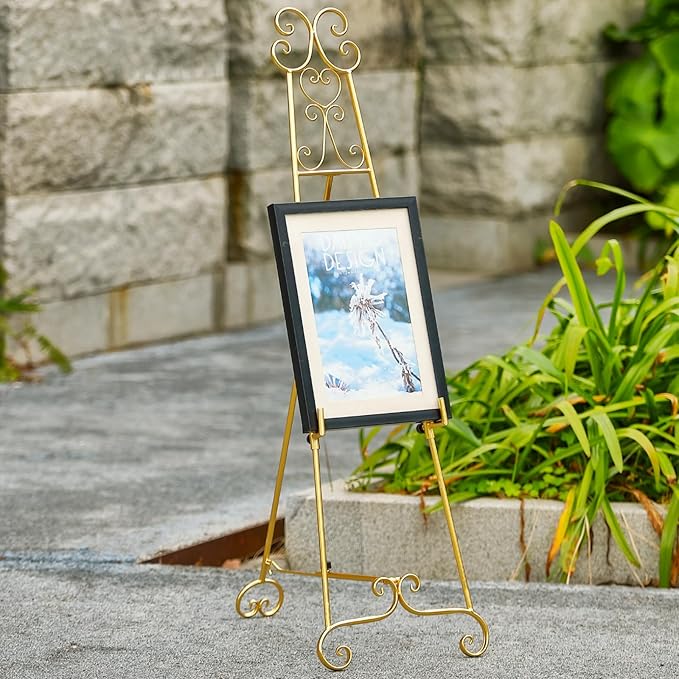 Metal Large Free Standing Adjustable Display Stand Scroll Easel - Image 9