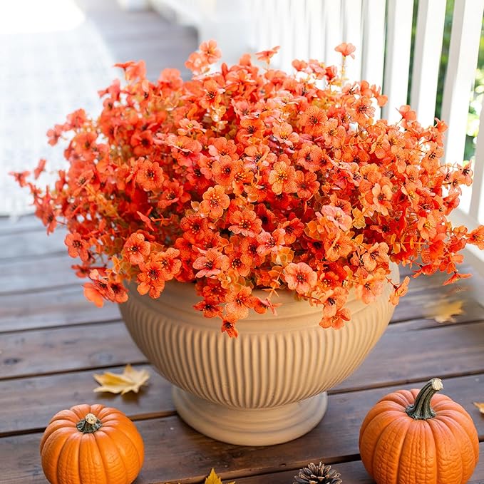 HyeFlora Artificial Fall Flowers Faux Mums - Image 6