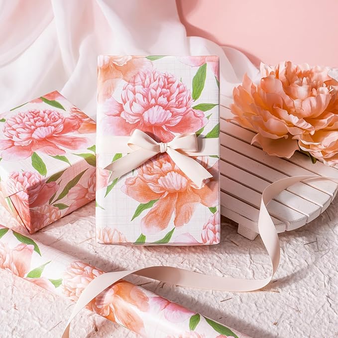 WRAPAHOLIC Floral Wrapping Paper Roll - Image 4