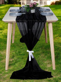 MDS 25 Pack 10ft Chiffon Table Runner 29 x 120 Inches Sheer Wedding Runner by MDS