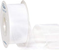 Ribbli White Sheer Organza Ribbon, 1-1/2 Inches x Continuous 50 Yard Use by Ribbli