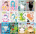Aowplc 36 Pcs Make-A-Face Sticker Sheets Kids Party Favors Mix and Match by Aowplc