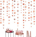 Rose Gold 10th Birthday Decorations Number 10 Circle Dot Twinkle Star Garland by pinkblume
