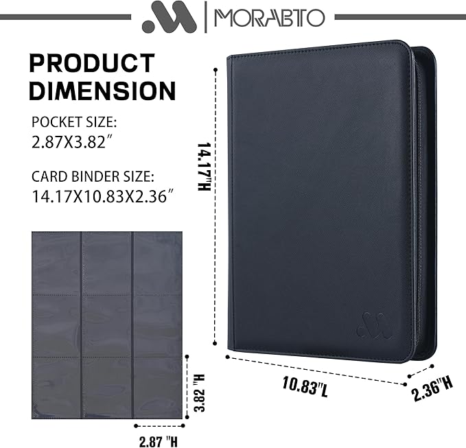 Card Binder 9 Pockets, Trading Card Binder Holds up to 864 Cards - Image 2