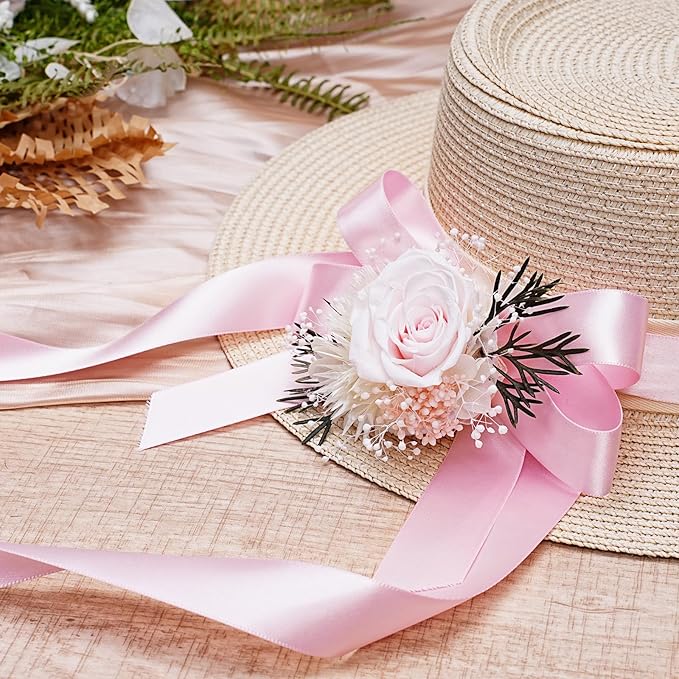 LaRibbons Pink Satin Ribbon 1 1/2 Inch 25 Yards Double Faced Light Pink Silk - Image 3