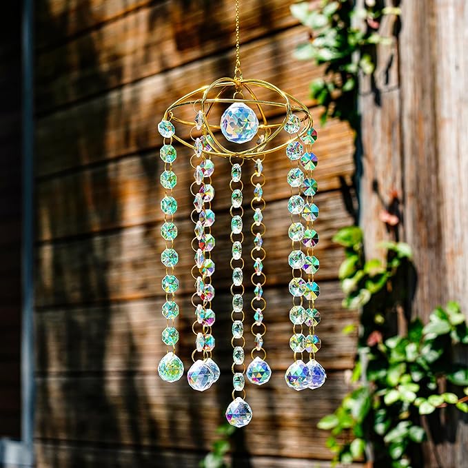 H&D HYALINE & DORA Planet Shape Gold Crystal Suncatcher Crystal Ball Prism - Image 4