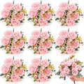 8 Bundles Artificial Peonies Flowers Boho Faux Flowers Arrangements Artificial by Yuxung
