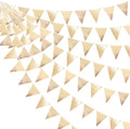 Champagne Gold Party Decoration Metallic Fabric Triangle Pennant Banner Flag by pinkblume