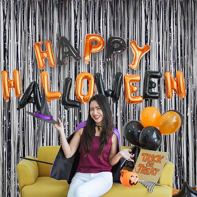 Foil Fringe Curtains Halloween Decor Party Decorations - Image 2