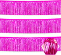 3 Pack 10 Long Rose Red Metallic Foil Fringe Garland Wall Hanging Tassle Banner by Ferwzsr