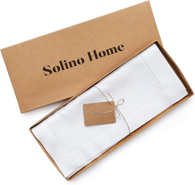 Solino Home Linen White Table Runner 60 Inches - Image 6