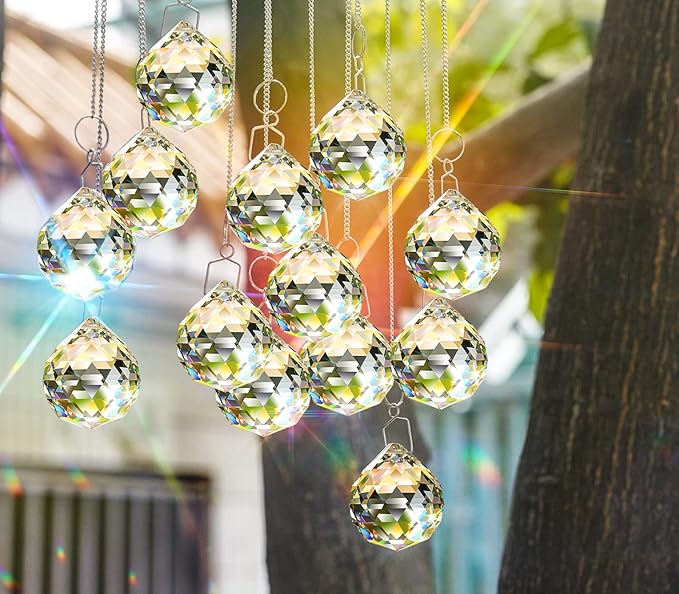 MerryNine 2 Pack Crystal Ball Prism Sun Shine Catcher Rainbow Pendants Maker - Image 3