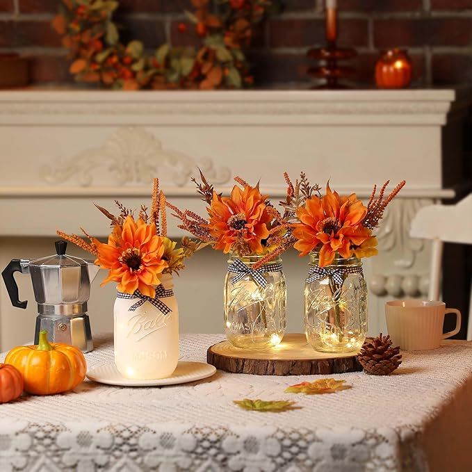 Thanksgiving Mason Jar Centerpiece - Image 2