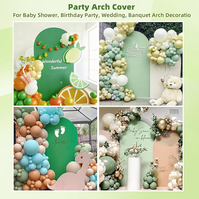 HEMMOTOP 7.2 ft Arch Backdrop Cover, Fabric Stretchy Background - Image 7