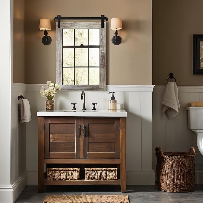 COGOOD Farmhouse Barn Door Mirror - Image 2