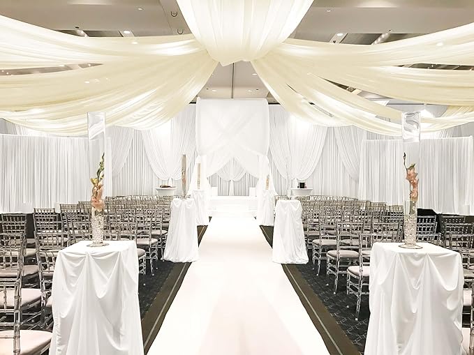 6 Panels Ivory Wedding Curtains - Image 6