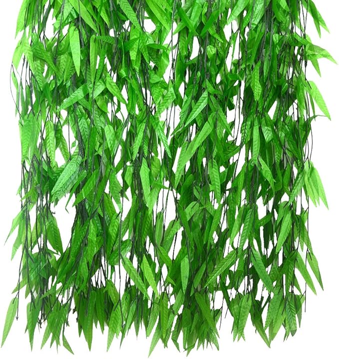 Bird Fiy 50 PCS 376 Feet Artificial Flower Greenery Wicker Rattan Vine Fake by BirdFiy