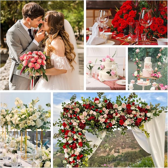 Tifuly Pink Roses Artificial Flowers - Image 9