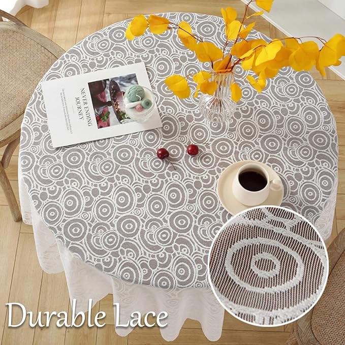 Jeloris Round Lace Tablecloth - Image 4