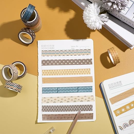 TaoBary 33 Rolls Holiday Plaid Washi Tape, 15 mm Seasonal Washi Tape Set - Image 4