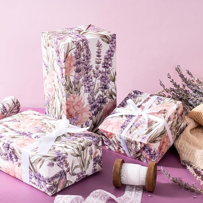 WRAPAHOLIC Kraft Floral Wrapping Paper - Image 5