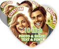 KETABAO – 10" Personalized Car and Refrigerator Heart Photo Magnets by KETABAOMotorcycleParts