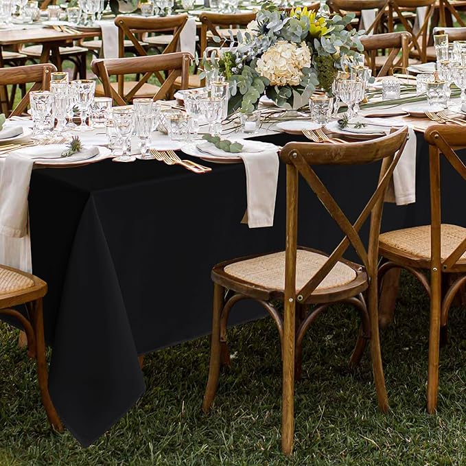 Fitable 8 Pack Table Cloth Rectangle Table: Stain and Wrinkle Resistant - Image 2
