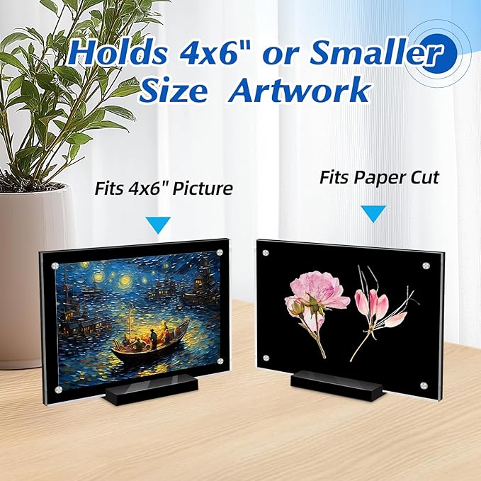 2 Pack Acrylic Magnetic Picture Frame 4x6 - Image 3