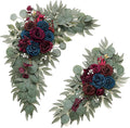 Navy and Burgundy Flower for Wedding Welcome Signs Decorations, Artificial by Love%C2%A0Every%C2%A0Bit%C2%A0of%C2%A0Life