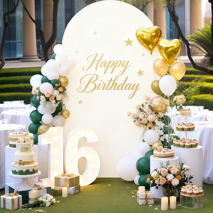 6.6FT Ivory Arch Backdrop Cover - Image 7