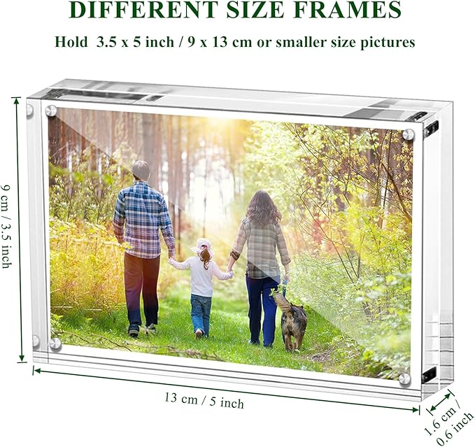Boxalls Acrylic Photo Frame 9 x 13 cm, Double Sided Picture Frame - Image 2
