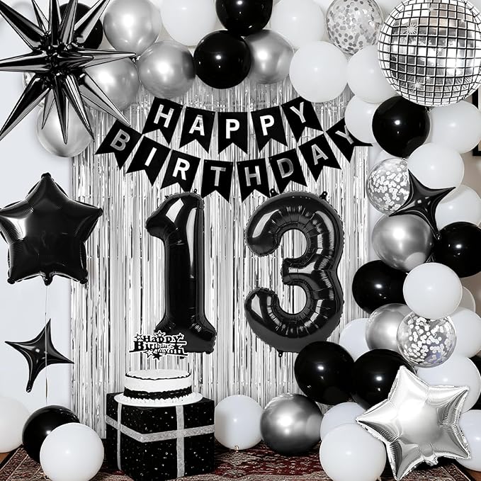 13th Birthday Decorations for Boys Girls, Fringe Curtains Kit - Image 7