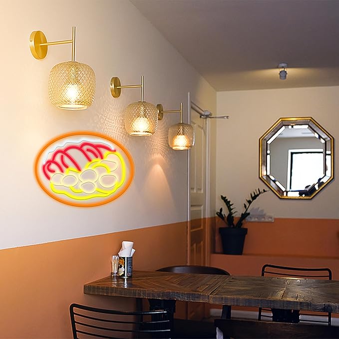 LISIGNVE Curry Meat Dish Neon Sign Beef Curry Sign Neon Light - Image 7