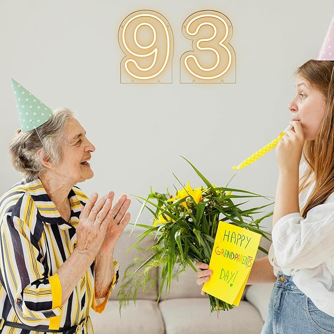 Number 9 LED Neon Sign Backdrop Birthday Party Decoration, 11.3" Height Warm - Image 7