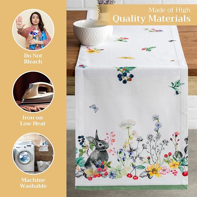 Maison d' Hermine Table Runner 100% Cotton Single Layer Table Runners 108 - Image 3