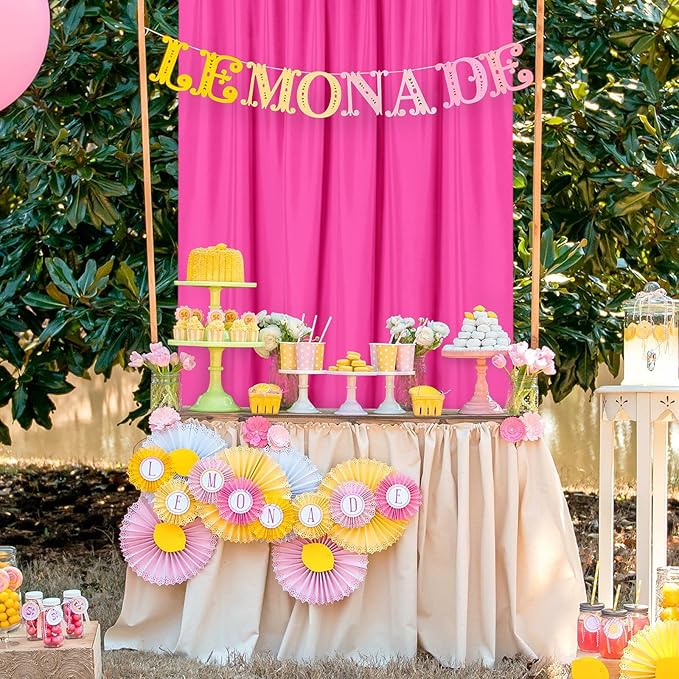 DWCN 10x10 FT Fuchsia Backdrop Curtains - Image 6