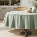 MIULEE Sage Green Linen Cottton Table Cloth Round Tablecloth Waterproof by MIULEE