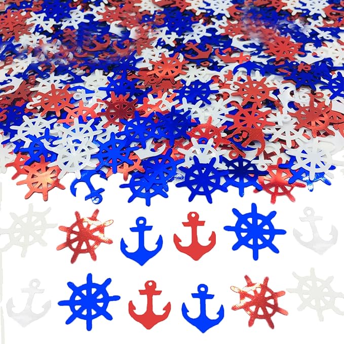 Confetti Anchor Rudder Party Favor Table Metallic Foil Party Decoration by JNSAXMI