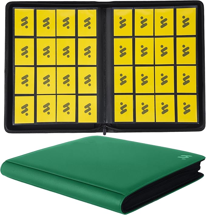 Premium 1000+ Pockets Card Binder, 16 Pockets Trading Card Binder Ringless Side by MORABTO
