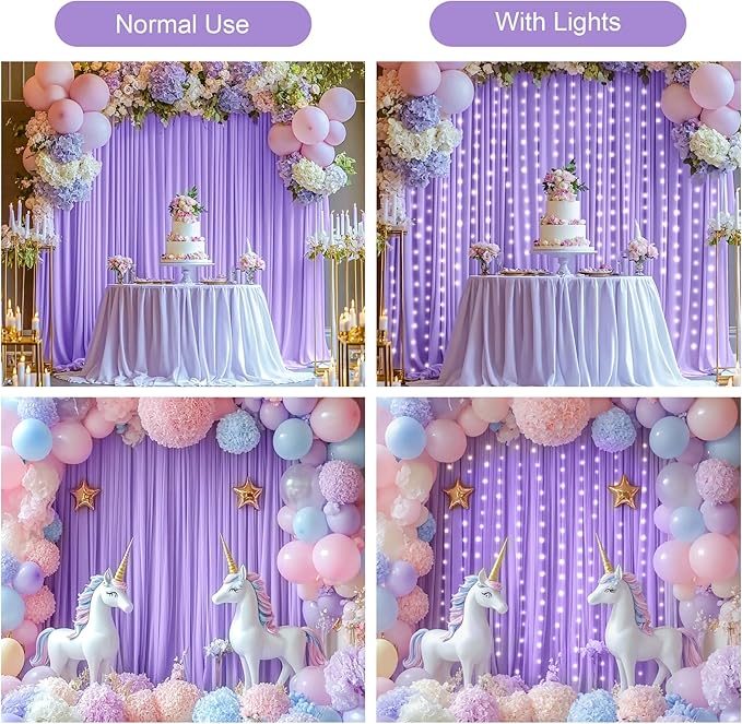 Lavender Backdrop Curtains - Image 3