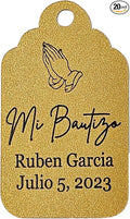 Mi Bautizo Baptism Christening Personalized Thank You Tags 20 pcs by AmysBubbling
