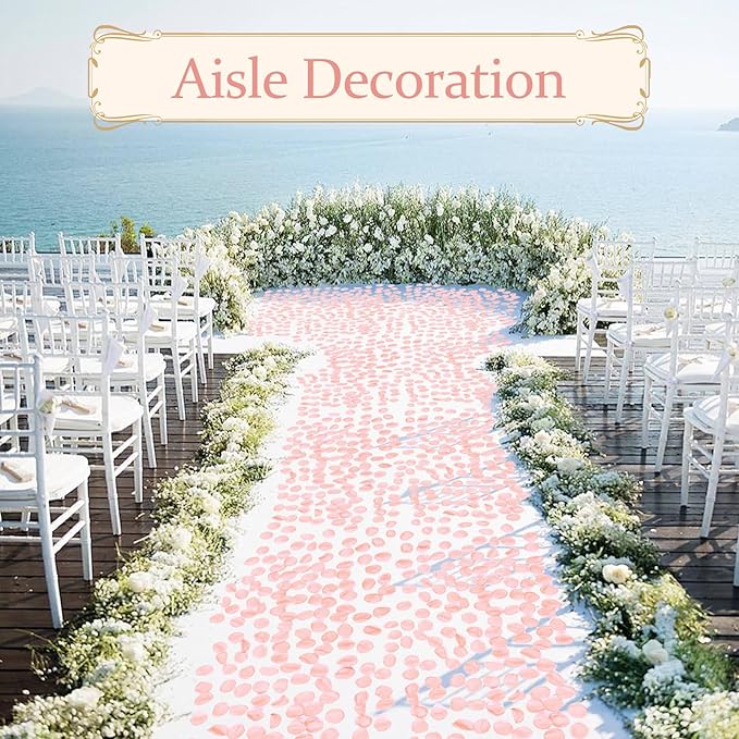 300pcs Blush Faux Silk Rose Petals - Image 7