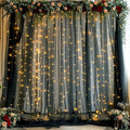 Black Sheer Backdrop Curtains by Suppromo