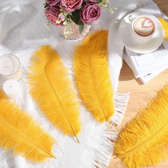 Maitys 90 Pcs Large Natural Ostrich Feathers Bulk 14-16 Inch 12-14 Inch 10-12 - Image 4