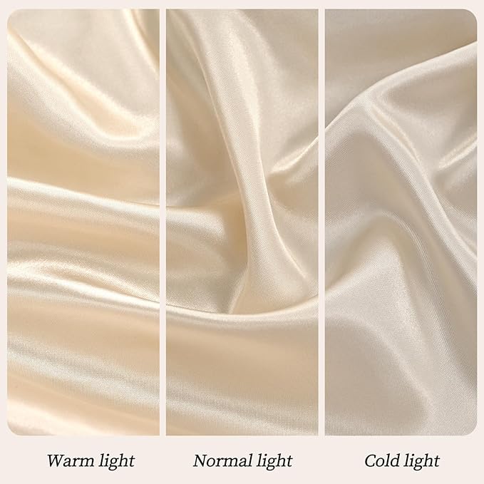 12 Pack 120 Inch Champagne Satin Tablecloth - Image 4