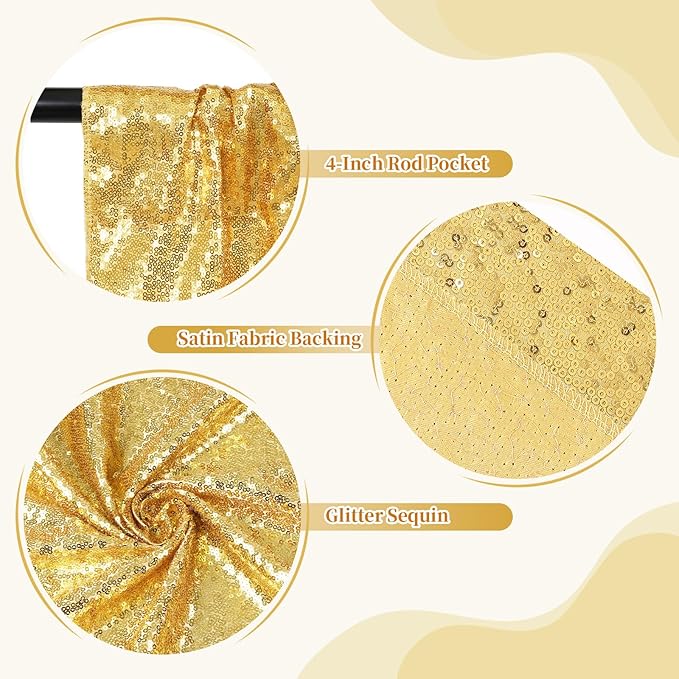 SquarePie Sequin Backdrop Curtain Not See Through Background - Image 4