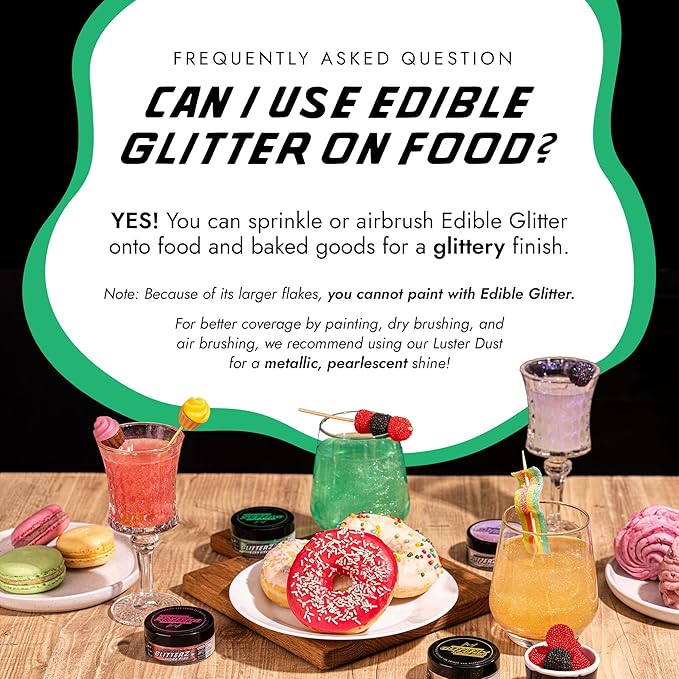 MONÉGASQUE Eden Green Edible Glitter - Image 4
