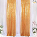 ShinyBeauty Gold Sequin Curtains 2 Panels 2FTx8FT by ShinyBeauty